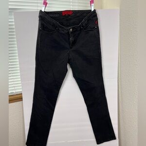 Tripp NYC Jeans Womens Size 18T Black Skull Goth Retro Punk Faded Skinny Denim